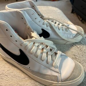Nike Blazers White and Black High-Top Sneakers